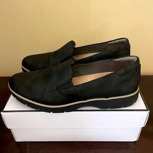Dr Scholls Womens Black Fabric Slip On Loafers Comfort Walking Shoes Size 9M